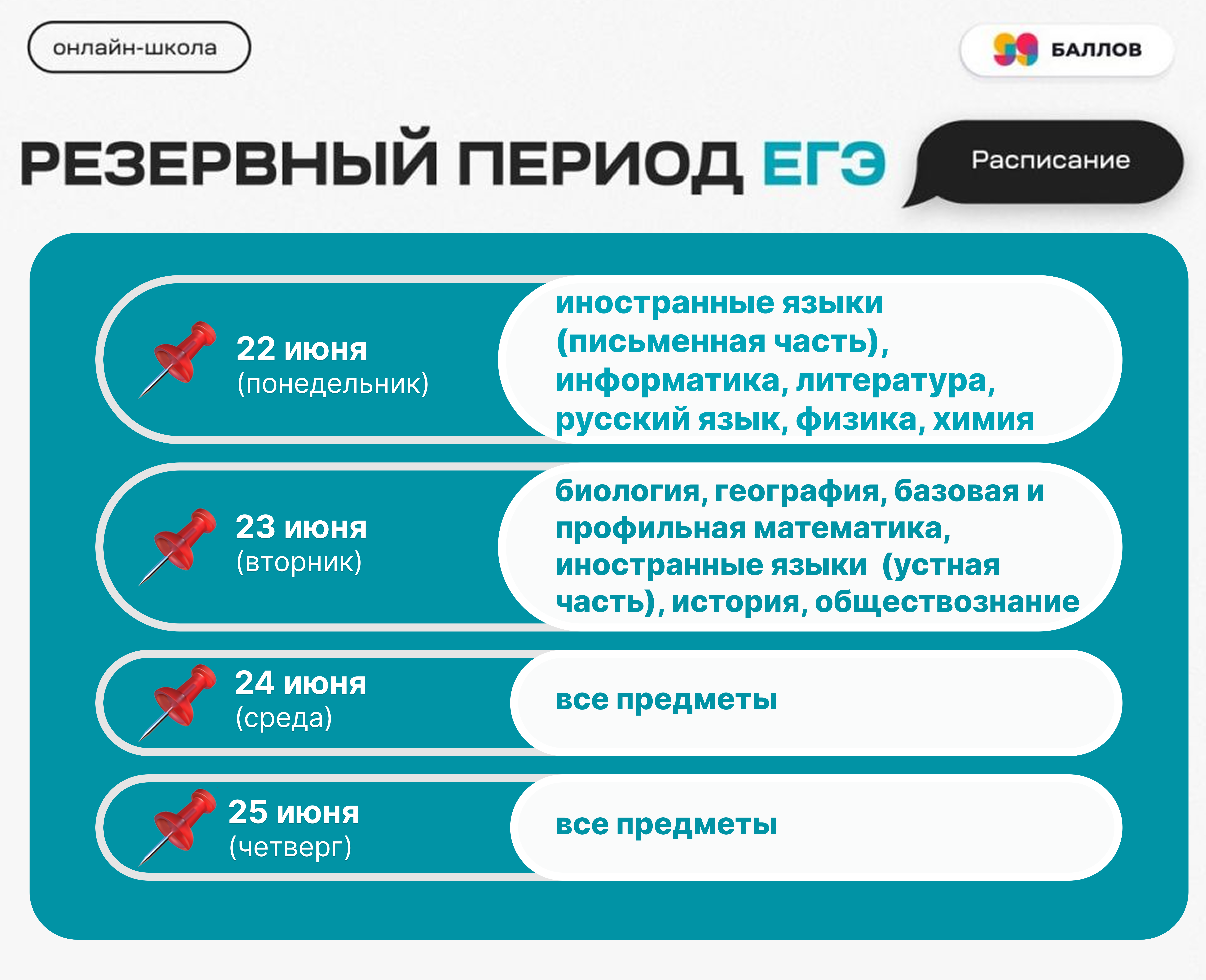 Резерв расписание егэ 2026