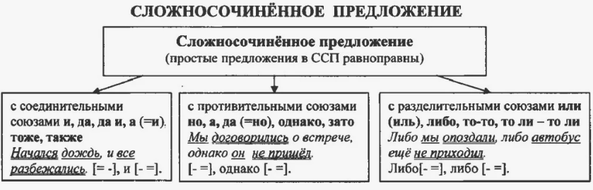 Виды союзов в сложноподчиненном предложении